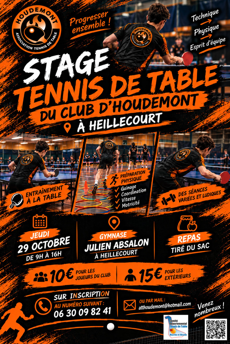 Stage le jeudi 29 octobre de 9h à 16h