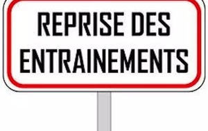 Reprise des entraînements le lundi 11 août à 18h