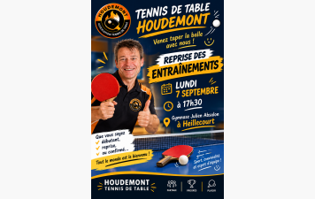 Reprise des entraînements le lundi 7 septembre à 17h30