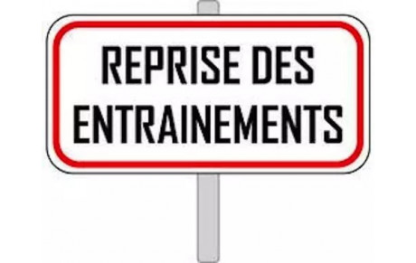 Reprise des entraînements le lundi 11 août à 18h